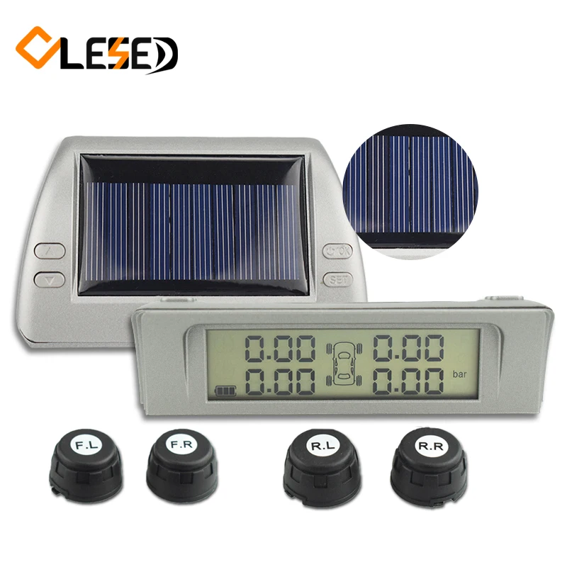 

Profession Solar energy Auto Wireless Universal TPMS Tire Pressure Sensor Tire Pressure Monitoring System with show temperature