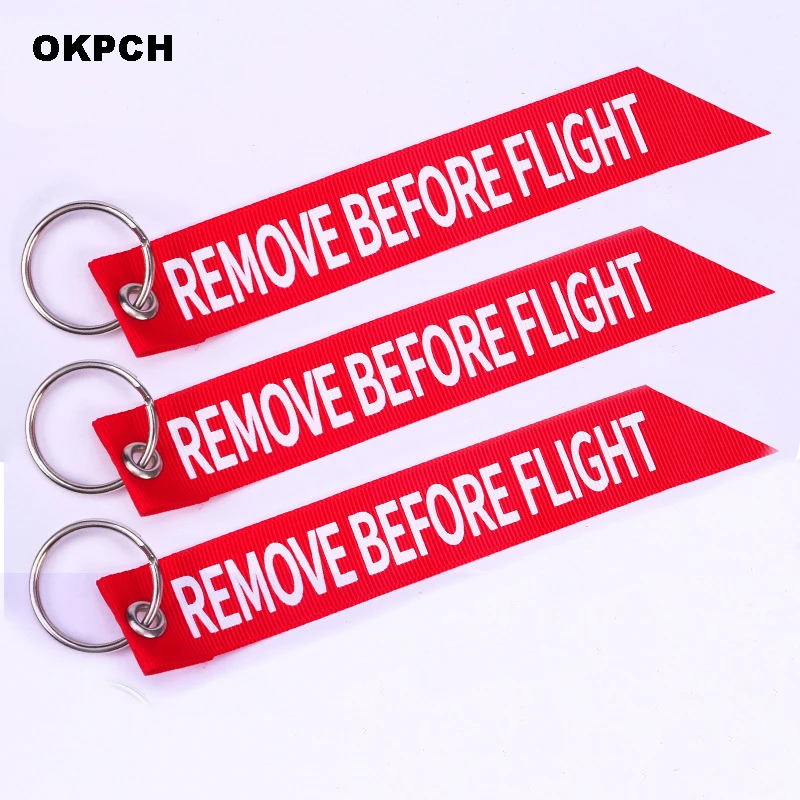 

Remove Before Flight Engine Motorcycle Streamer Key Chain Red Keyrings