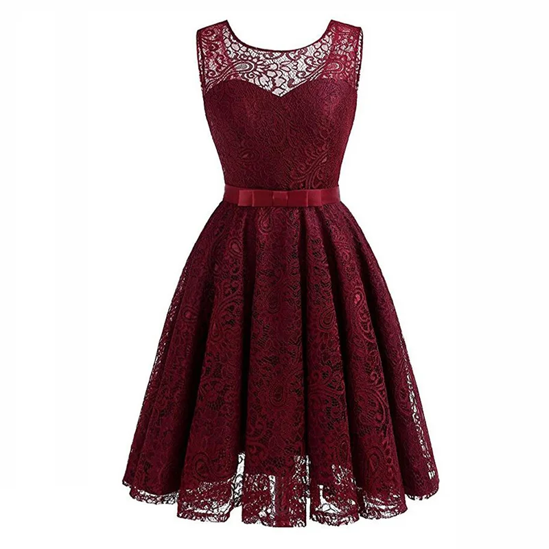 Kostlich Lace Summer Dress Women 2017 Sleeveless Lace Hollow Out Sexy Evening Party Dresses Bet Tunic 50s Hepburn Dress Sundress (10)