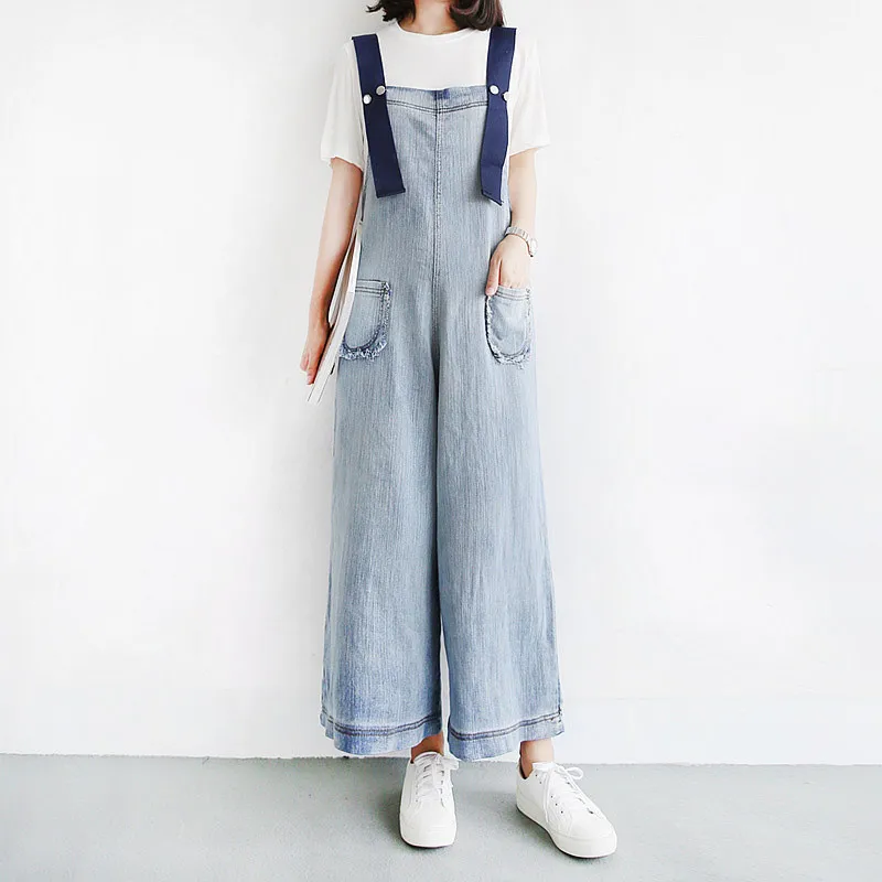 Jeans Salopette 2017 Donne Denim a Gamba Larga Tute Vintage Tasche A  Pannelli Cinghie Delle Signore Casuale Stile Newset Design|leg  jumpsuit|wide leg jumpsuitdesigner jumpsuits - AliExpress