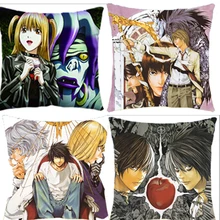 Мультяшная аниме сноска смерти с принтом Deathnote плюшевые подушки кожа мягкие игрушки для детей 40x40 см