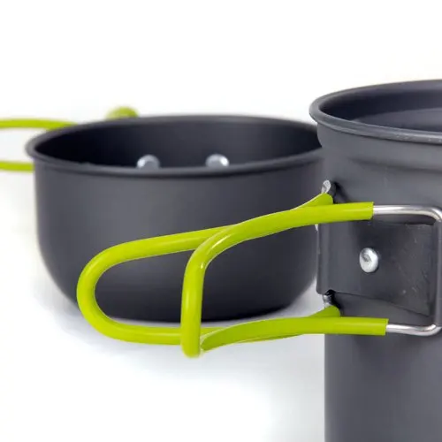 Buena oferta de Excursión Que Acampa Plegable Juego de Utensilios Pot Pan
