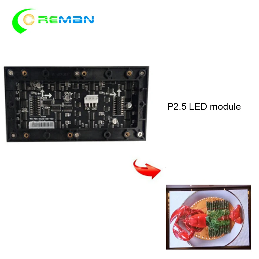 Pantalla de leds pitch 2 5 p2.5 полноцветный светодиодный панельный модуль 160x80 мм для