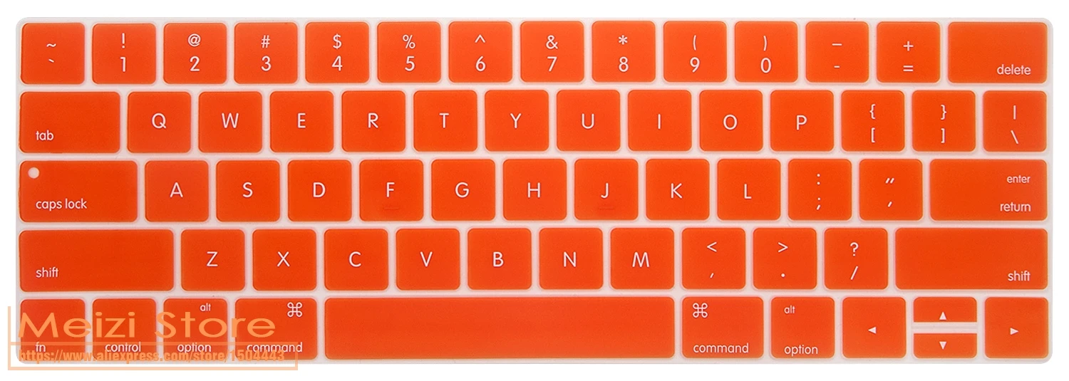 Силиконовый чехол для клавиатуры мягкий для Новинка Macbook Pro 13 15 13,3 15,4 американский флаг США Версия Клавиатура A1706 A1707 - Цвет: orange