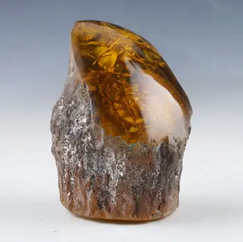 

Natural Amber Statue w Scorpions