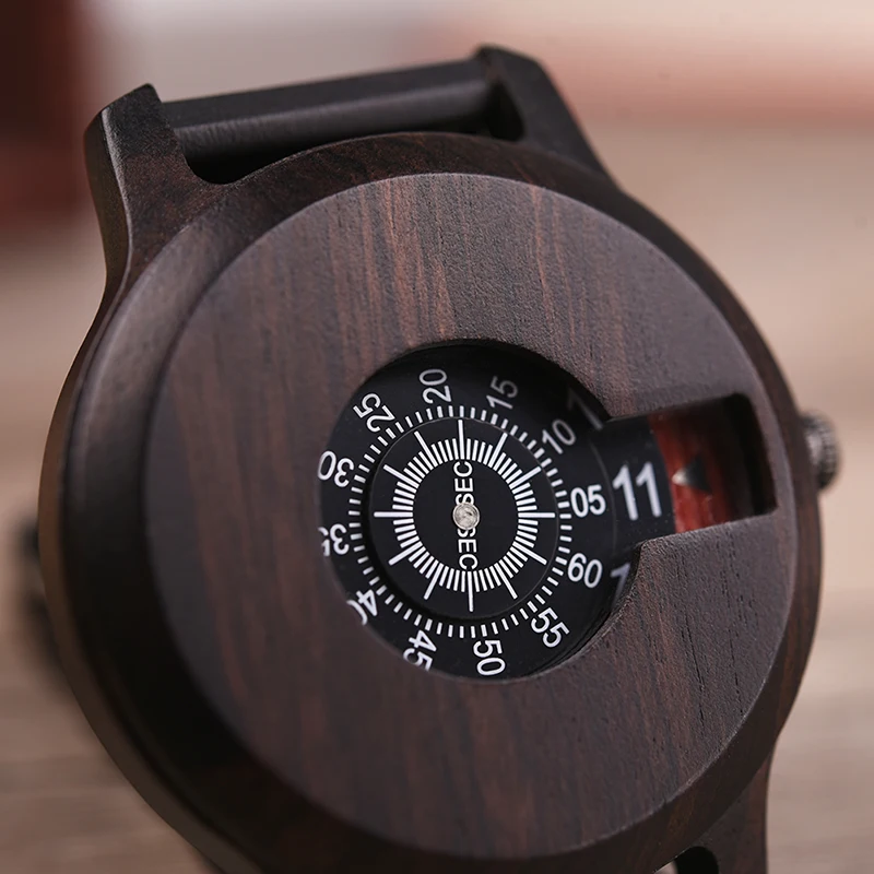 Timepieces Wooden Wrist Watch Men Quartz Unique Front Watch Male BOBO BIRD in Gifts box erkek kol saati relogio masculino