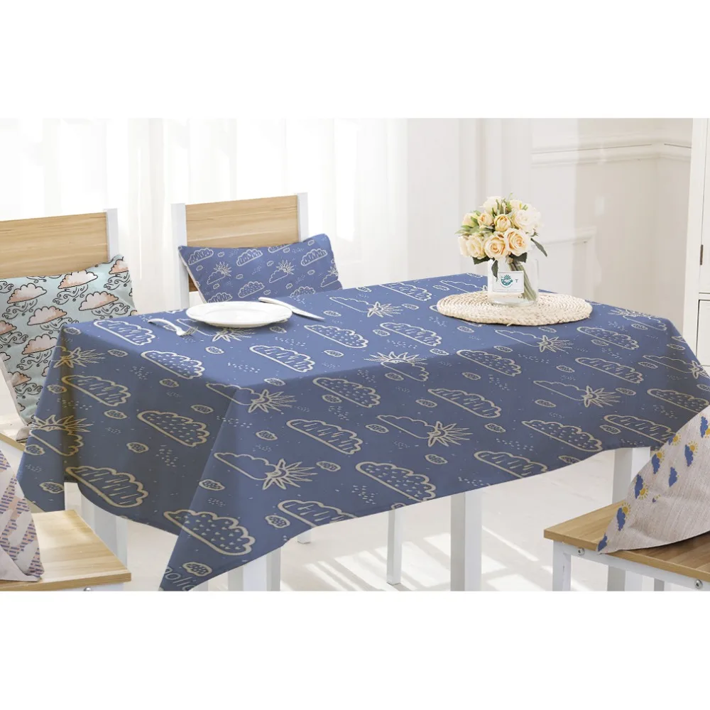 

1pc Sytlish Linen Table Cloth Country Style Plaid Print Multifunctional Rectangle Table Cover Tablecloth Home Kitchen Decoration