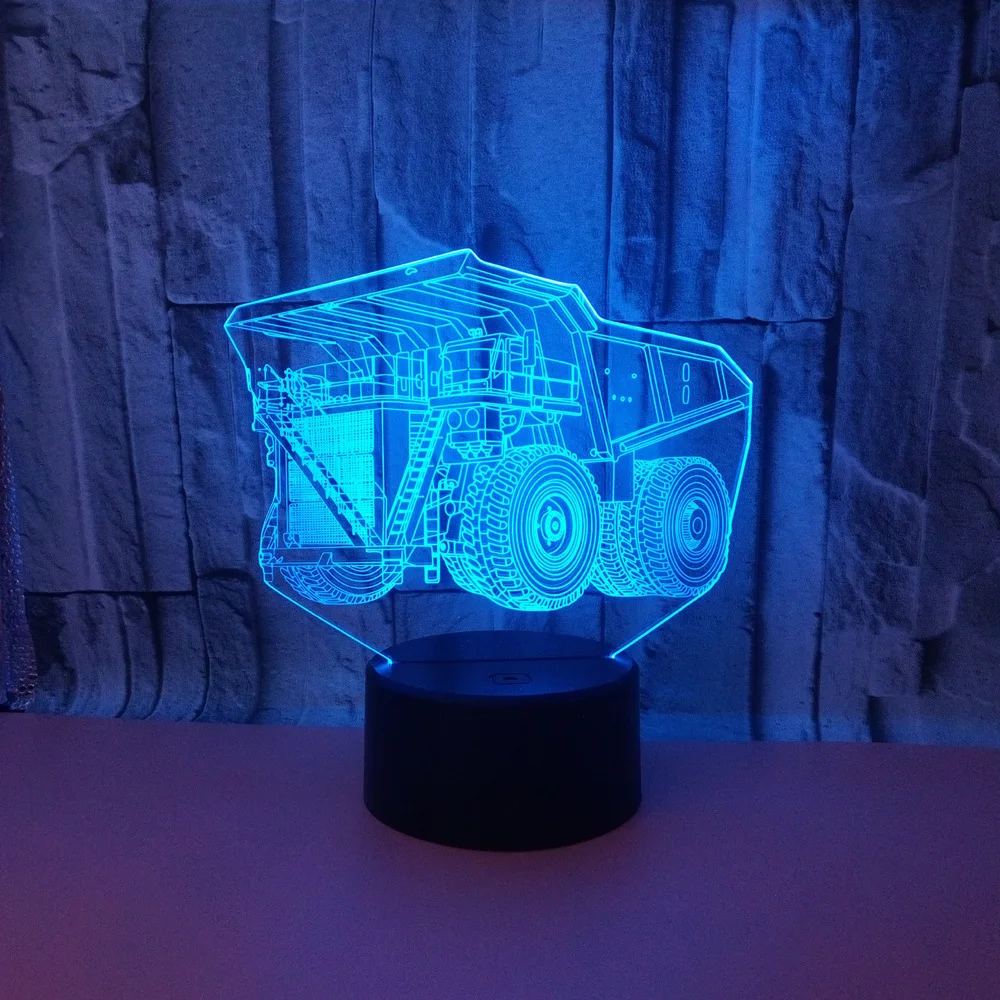 3d лампа для строительной машины маленький светодиодный ночсветильник с