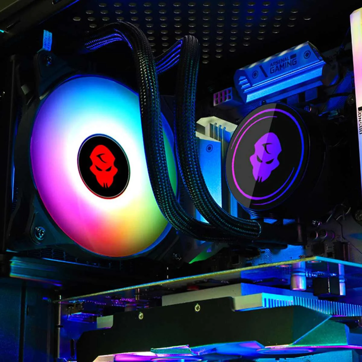 RGB cpu кулер для воды 120 мм бесшумный ПК охлаждающий вентилятор жидкостный Охлаждающий радиатор алюминиевый кулер для водяного процессора радиатор для Intel/AMD