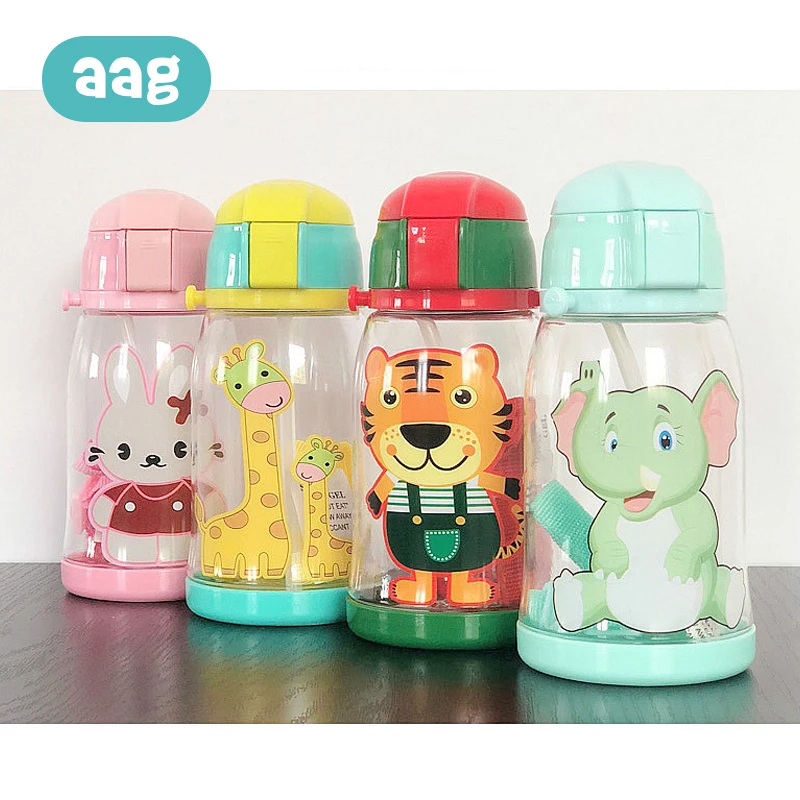 

AAG 600ML Cute Cartoon Babies PP PC Water Bottle Cup Silicone Feeding Pacifier Baby Drinkbeker Training Water Cup Pvc Free 20
