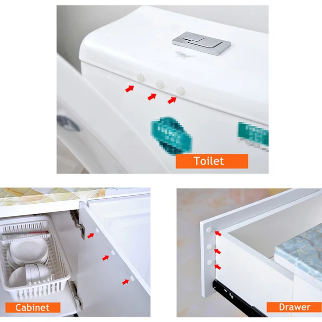 KAK 30-80เม็ดซิลิคอนประตู Pad ยางโปร่งใสครัวตู้จับ Self-Adhesive บัฟเฟอร์ Damper เฟอร์นิเจอร์ฮาร์ดแวร์ 3