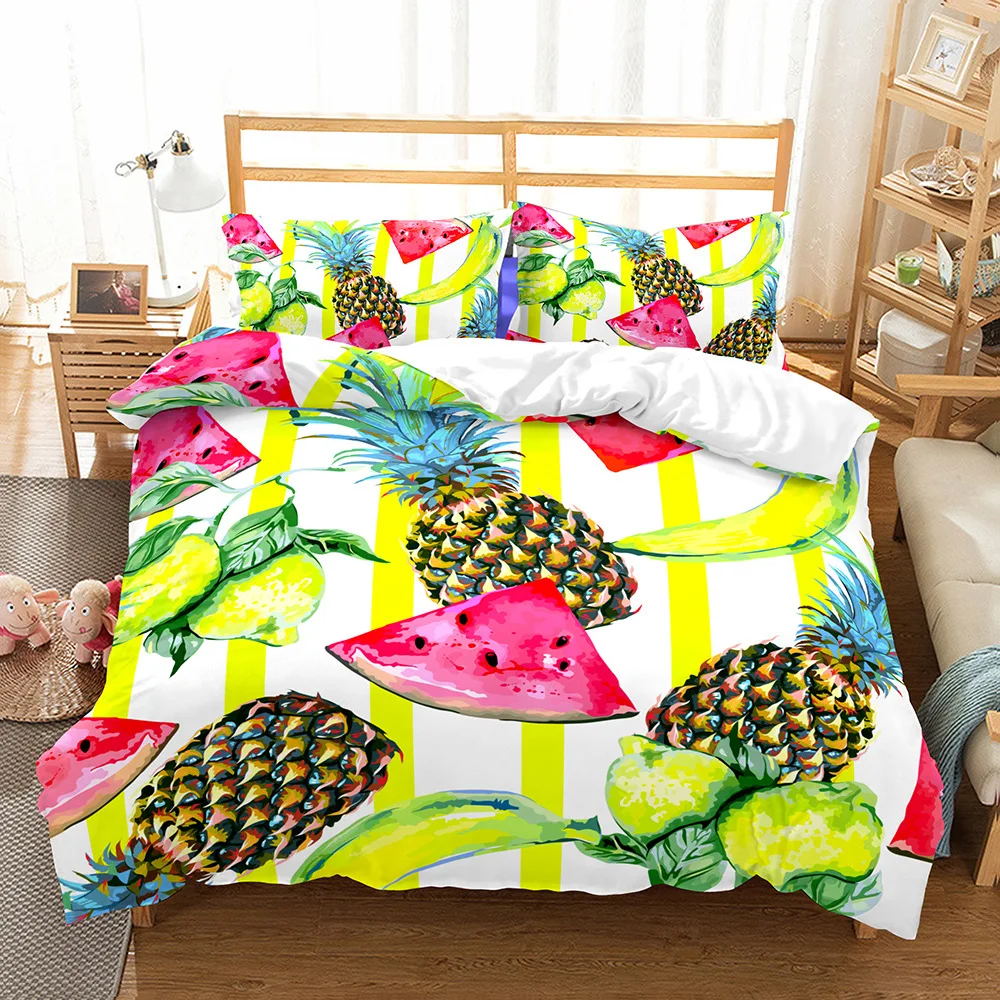 Bedding 3 Piece Set Double Bed Duvet Cover Pillowcase Creative