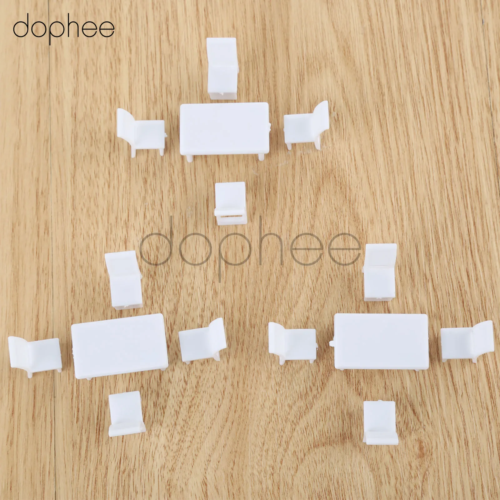 Kopen Dophee 10 Sets 150 Vierkante Eettafel Miniatuur Poppenhuis Craft Keuken Landschap Model Meubels Speelgoed Building Model Materialen