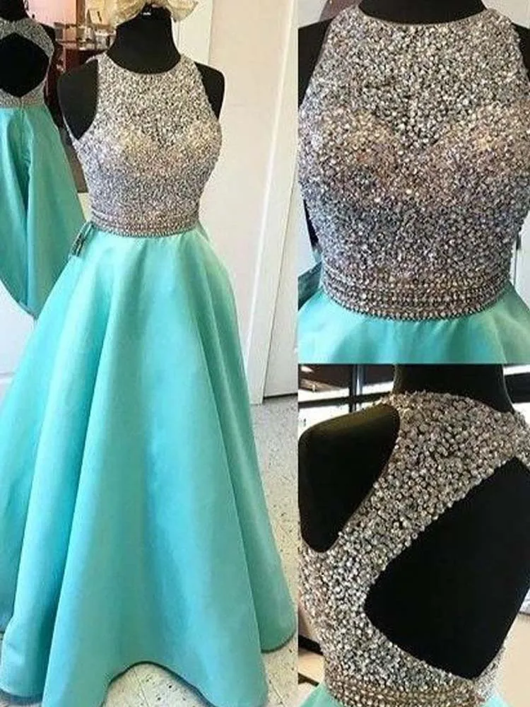 mint green and black prom dress