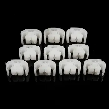 

10Pcs White Brake Line Hose Pipe Fastener Double Clip For VW Golf Mk2 Corrado