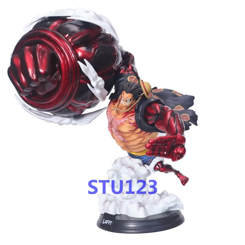 

15 Inches ONE PIECE GK The straw hat Pirates Gear fourth Luffy Muscle balloon Scene version PVC Action Figure Toys Box 39cm N894