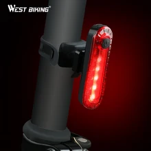 WEST BIKING Bike Light Waterproof Cycling Taillight Led USB Rechargeable Riding Rear Light MTB Bike Safety Warning Bicycle Light west biking waterproof bike helmet light usb rechargeable bicycle handlebar lights safety road bike mountain cycling front light