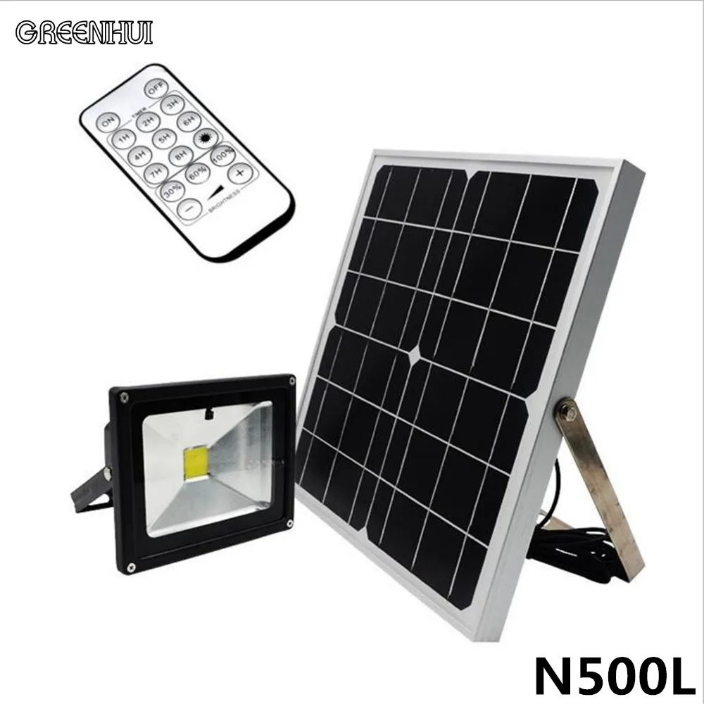 

7pcs Newest 20W cob led solar floodlight led spot light Remote remote control dimming timing outdoor waterproof ip65 for path