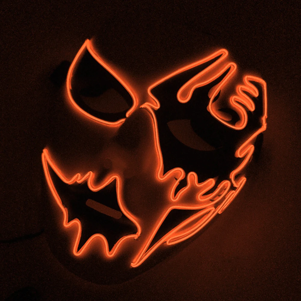 Светодиодный светильник, маска, забавная маска для продольного года, отлично подходит для фестиваля, костюмированной вечеринки, Хэллоуина,, новогодний Косплей - Цвет: show as photo