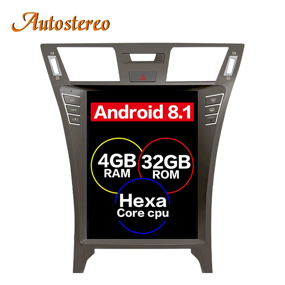 Best Android 8.1 Tesla style 4GRAM Car GPS Navigation car No DVD Player For Lexus LS460 radio tape recorder auto head unit multimedia 7