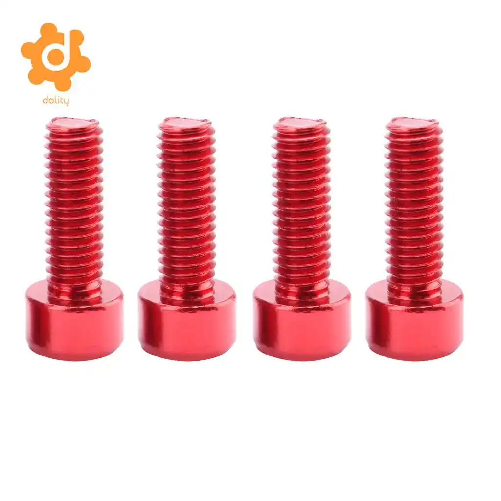 4Pcs Aluminum Alloy Bike Water Bottle Cage Bolt Holder Socket Screws M5x10mm