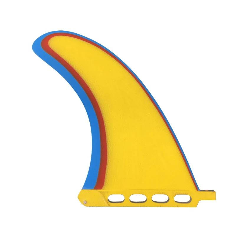 8.8 Inch Yellow Surfboard Longboard Single Fin Surf Racing Fin For Surfing