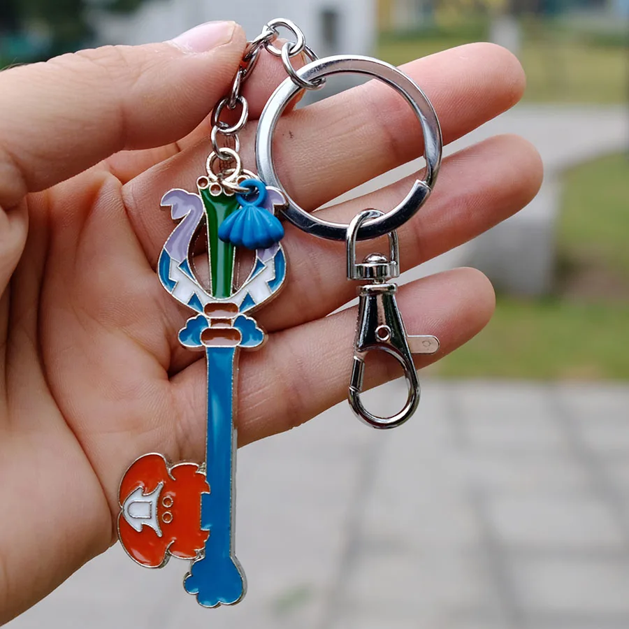 

Kingdom Hearts Sora's keyblade Crabclaw Zinc alloy metal keychain keyrings aio galvanizing key chain cosplay collection