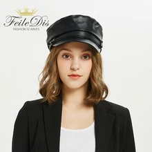 [FEILEDIS] военная шляпа зимние шапки для Для женщин Для мужчин Винтаж Flat Top Militar шляпа чёрный берет армии Кепки LR-10