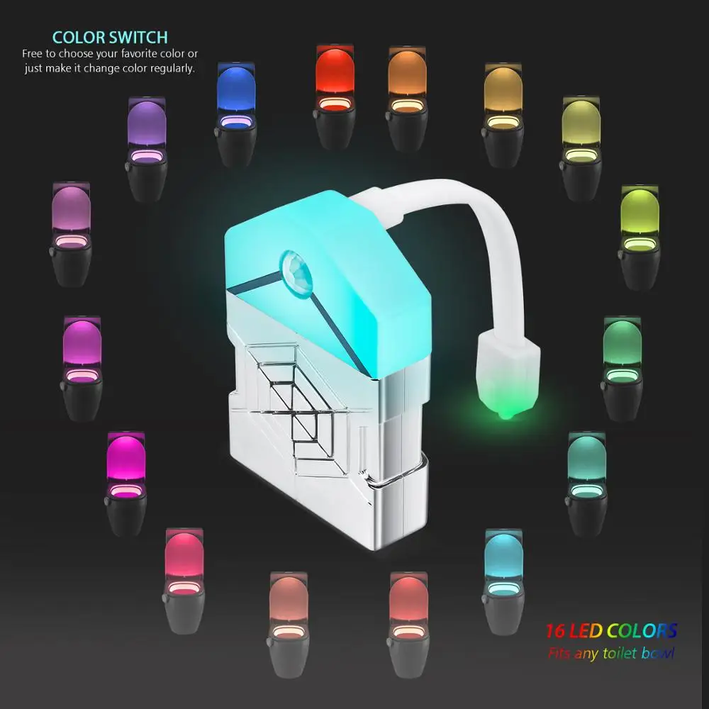 

Smart Toilet Light LED Sensor Motion Lamp Led PIR Light WC Night Lamp Backlight For Toilet Bowl Bathroom Lighting LED Veilleuse