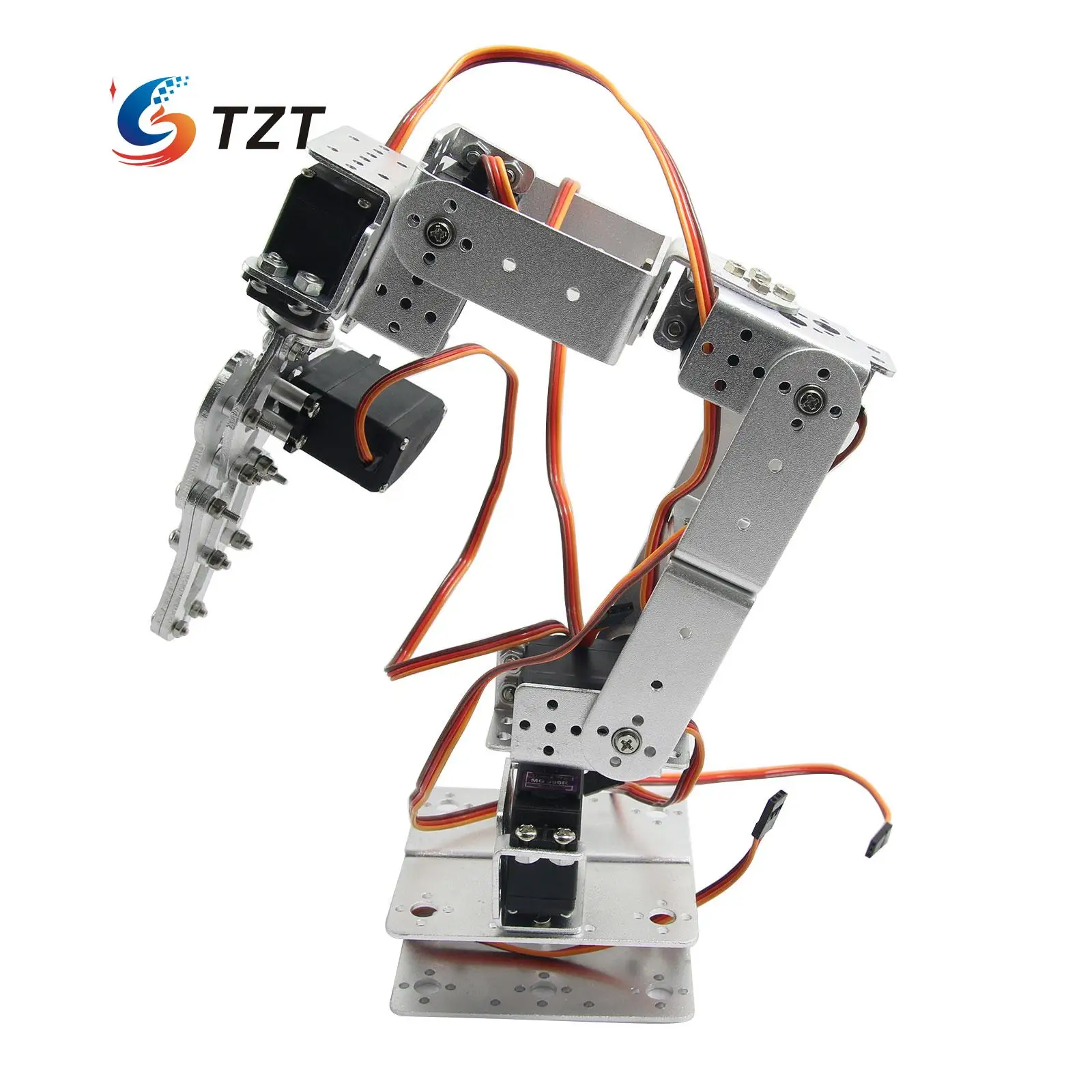 Aluminium Robot 6 DOF Arm Mechanical Robotic Arm Clamp Claw Mount Kit w