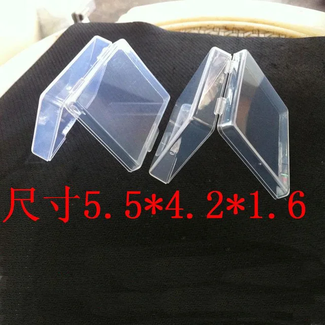 

Small Jewelry Storage Packaging Box Free shipping Small Parts Transparent Collapsible Plastic Boxes
