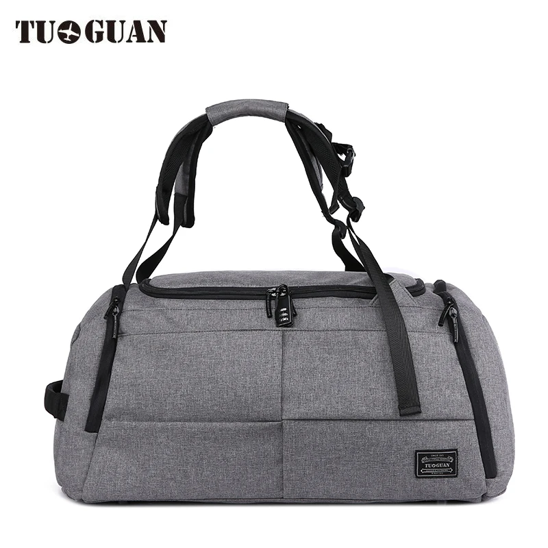 

TUGUAN Multifunctional Men Travel Bag Large Capacity Men's Handle Luggage oxford Weekend Bags Backpack Traveling Duffle Bags B1