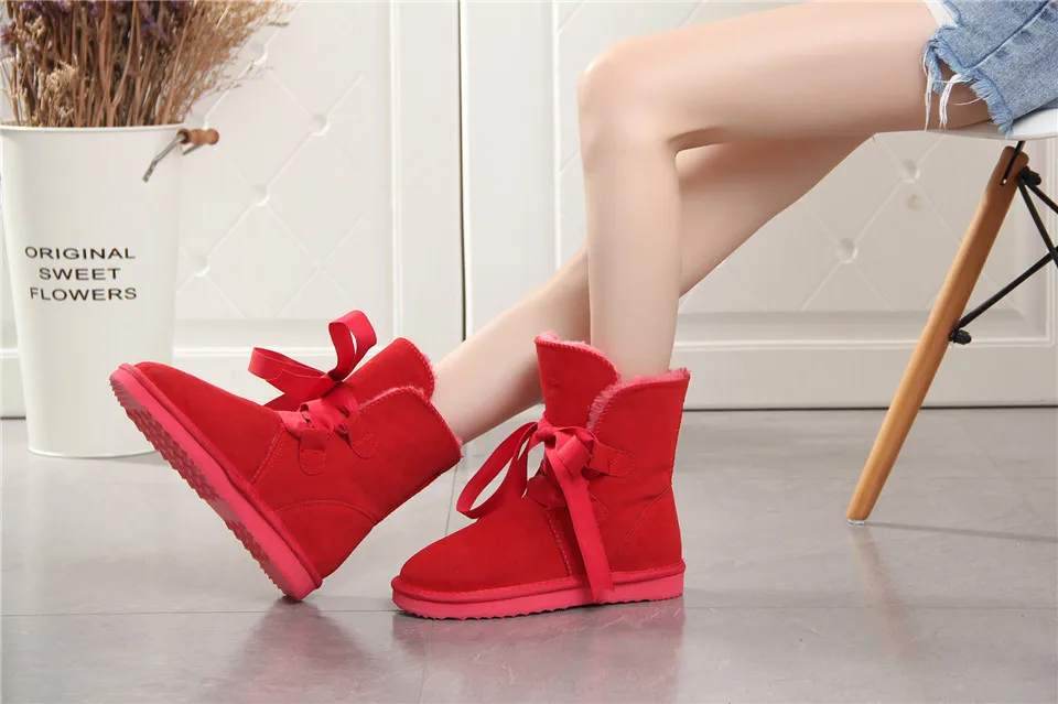 HABUCKN/Новые модные женские зимние ботинки наивысшего качества зимние ботинки из натуральной кожи теплые женские ботинки 12 цветов обувь США 3-13