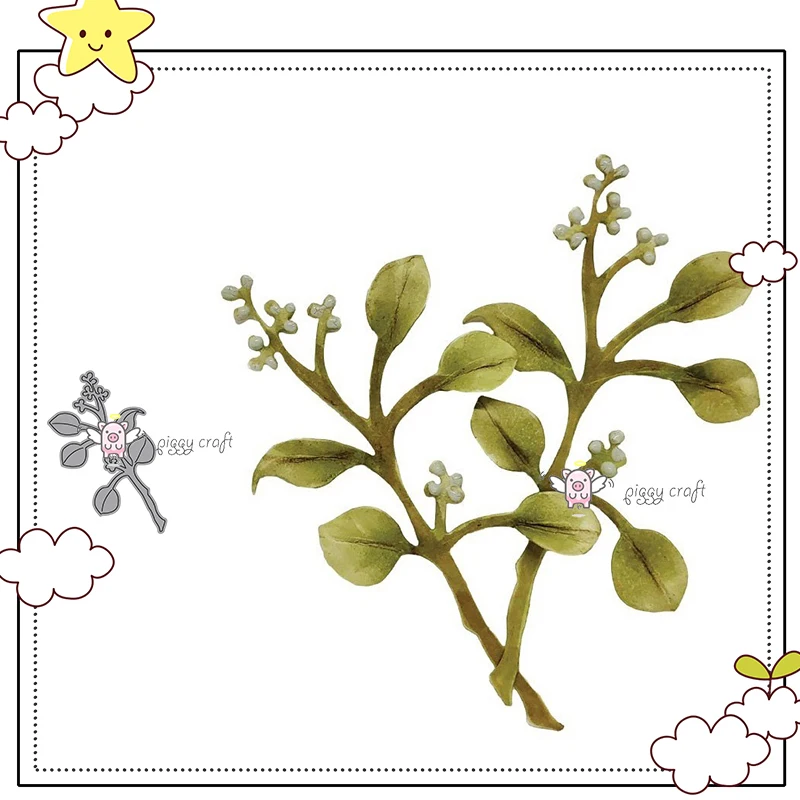 

Mmao Crafts Metal Steel Cutting Dies Loquat tree branches Stencil For DIY Scrapbooking Paper/photo Cards Embossing Dies