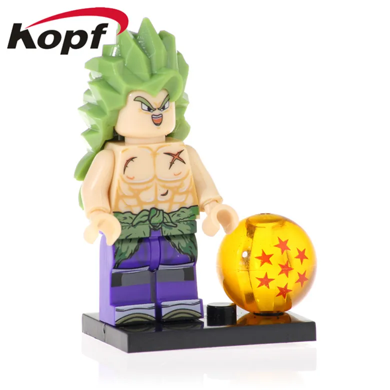 

20Pcs PG1597 Small Figures Toy Dragon Ball Z Son Goku Vegeta Broli Burdock Building Blocks For Children PG8182