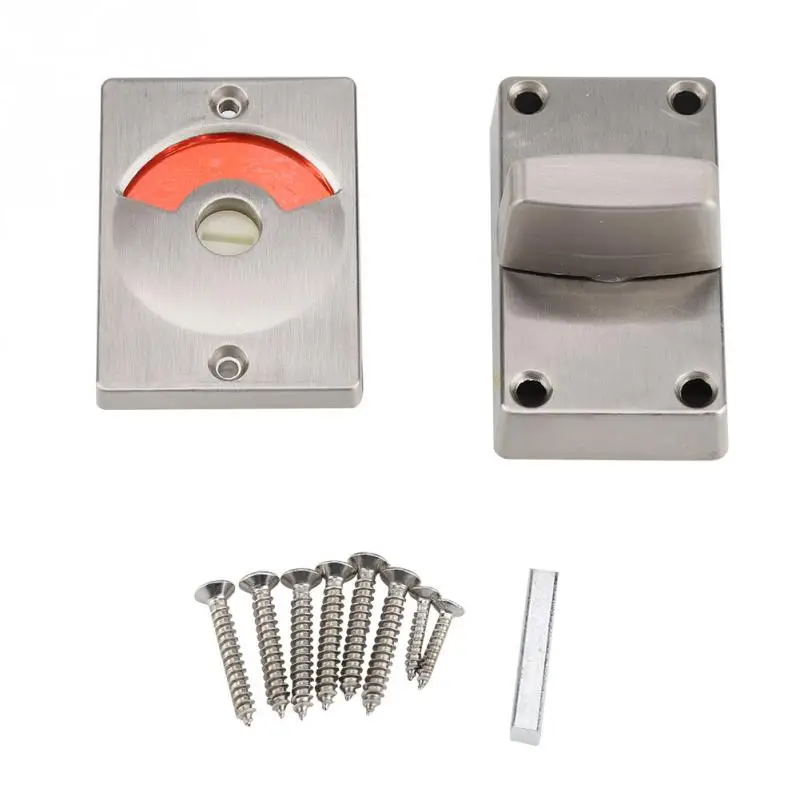 

Indicator Door Locks with Screws Bathroom WC Toilet Privacy Bolt Door Lock Bathroom Restroom Toilet Indicator Door Lock Hardware