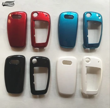 

Gift High Quality ABS Car Key Case Shell For AUDI A4L A6L A5 A7 A8 Q5 Q7 S5 S6 S7 S8 SLINE RS A3 C6 8P 8V A3 Quattro Flip Key