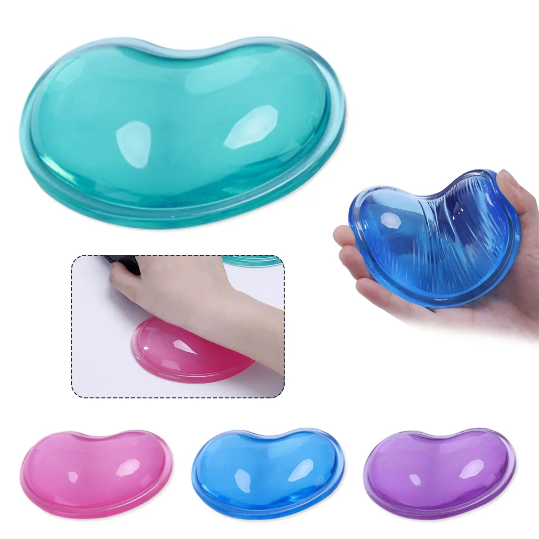 

Silicon Mouse Pad Clear Wristband Pad For Desktop Computer Wonderful Gift Anti-slip Rubber Base Office Supplies