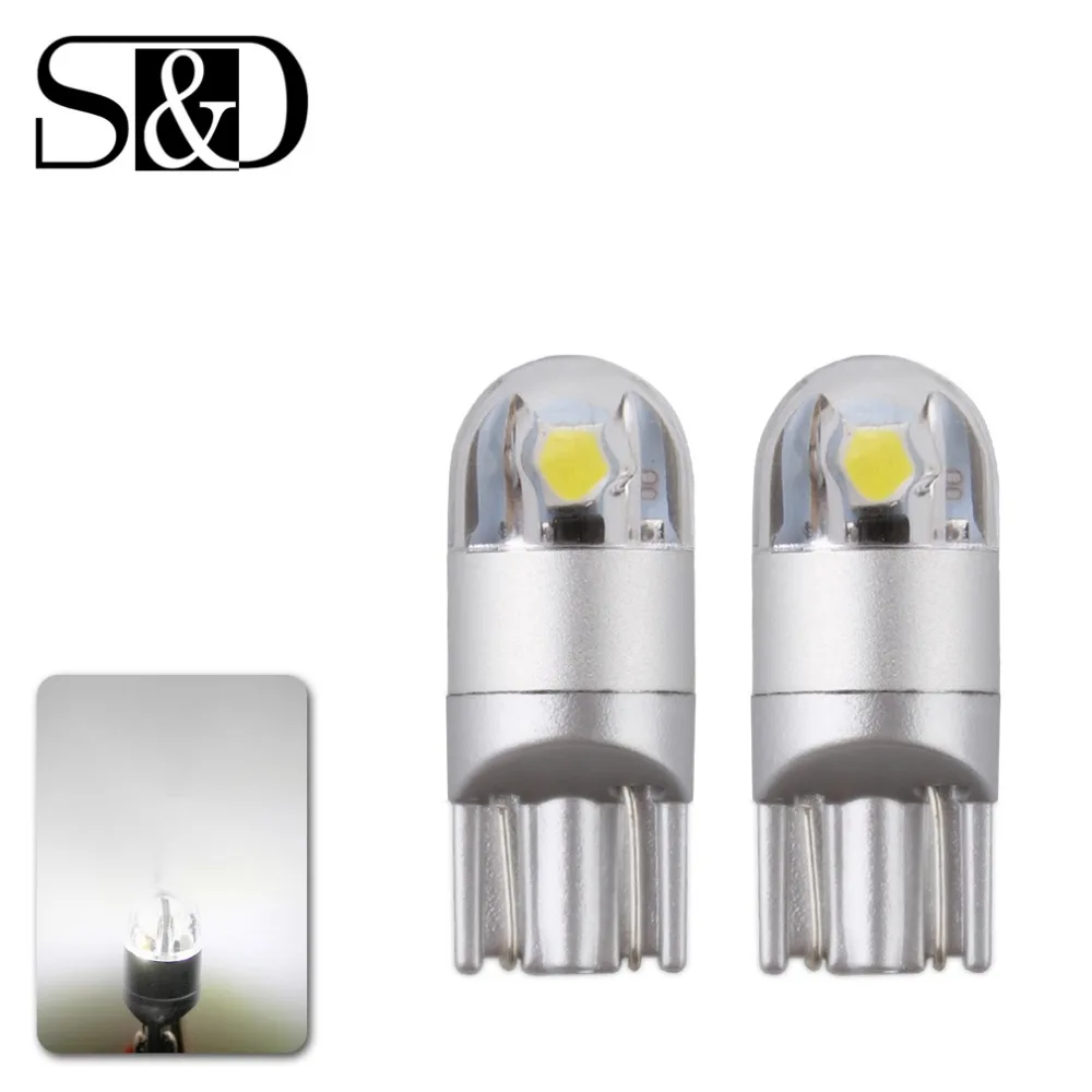 

2pcs T10 W5W LED Car Bulbs 3030 Chips 194 168 Instrument Lights Interior Lighting Car Door Lights 12V White 6000K Trunk Lamp