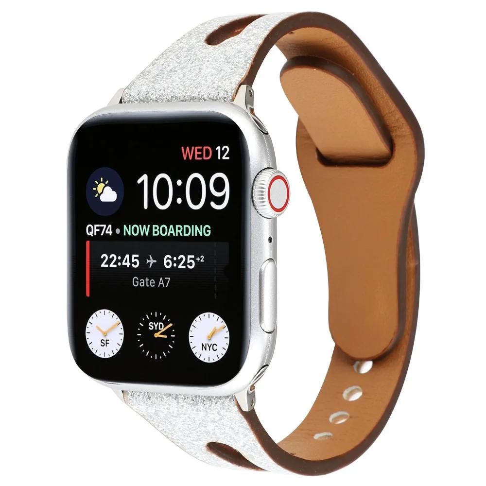 Ремешок для женщин для Apple Watch Band 38 мм 40 мм 42 мм 44 мм браслет кожаный для iWatch ремешок серии 1 2 3 4 ремешок для часов