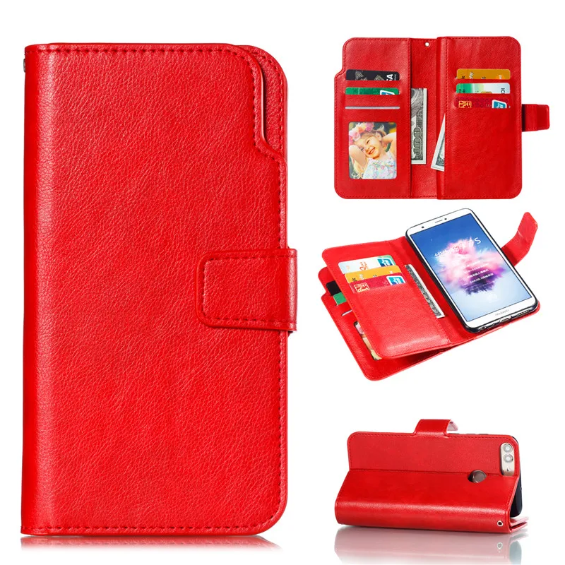 Кожаный чехол для huawei P Smart case, многофункциональный кошелек, держатель для карт, Магнитный флип-чехол для телефона huawei P Smart Case