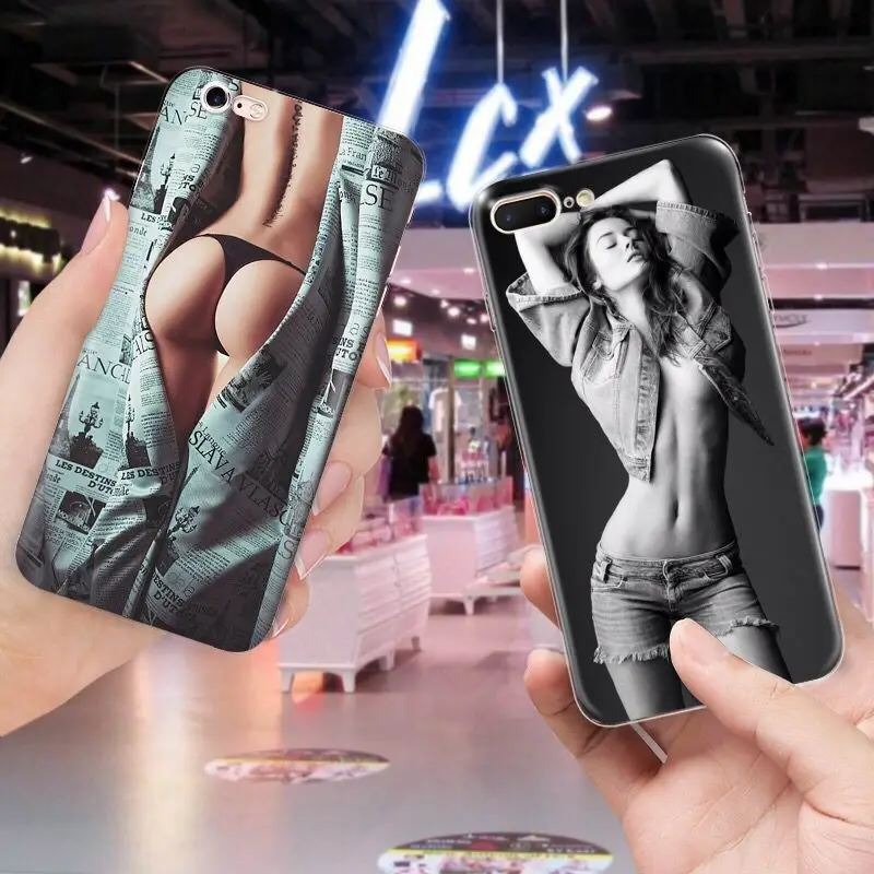 

Luxury Silicone Phone Case For iPhone7 Sexy Girl Printing Back Covers For iPhone5S Shell For iphone6plus Coque Funda For iPhone6