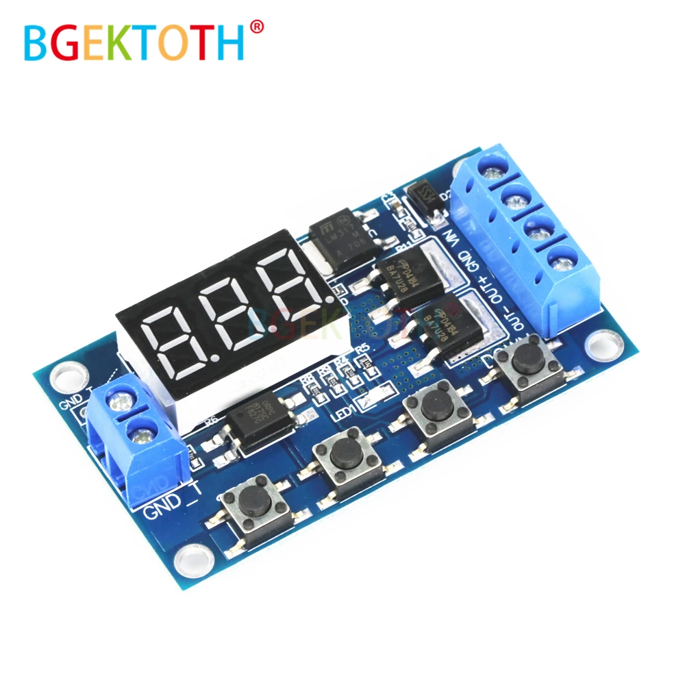 

Trigger Cycle Timer Delay Switch 12 24V Circuit Board Dual MOS Tube Control Module