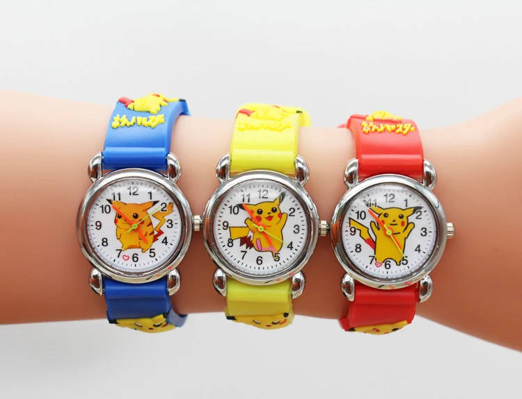 

New cute Cartoon 3D Children students boys girls gifts Pikachu wrist watch