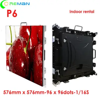 

Coreman shenzhen p6 Indoor led display screen 576x576mm rental cabinet full color indoor led screen p3 p4 p5 p6 p10