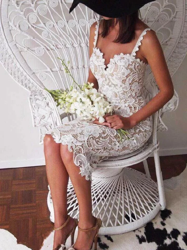 

High Quality Women Chic Lace Mini Sexy Sleeveless Spaghetti Straps Wholesale Celebrity Style Bodycon Bandage Party Club Dress