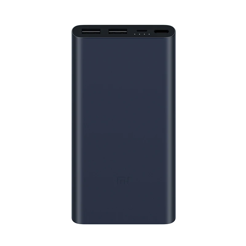 10000 мА/ч, Xiaomi Mi внешний аккумулятор, 2 внешних аккумулятора, 18 Вт, быстрая зарядка, внешний аккумулятор, 10000 с двойным Usb выходом для телефона - Цвет: Only Black Band