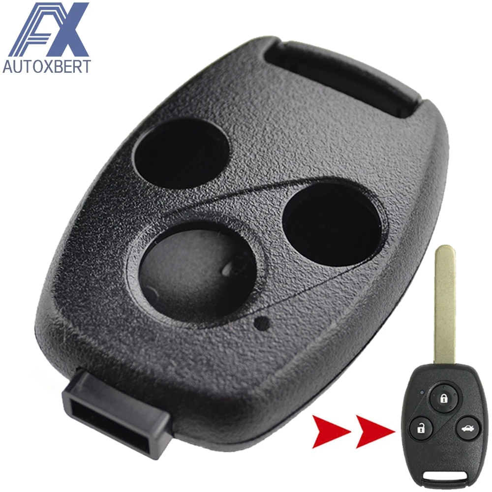 

AX For HONDA Accord Civic CRV Pilot 2007 2008 2009 2010 2011 2012 2013 Case 3 Button Car Replacement Remote Key Shell Case