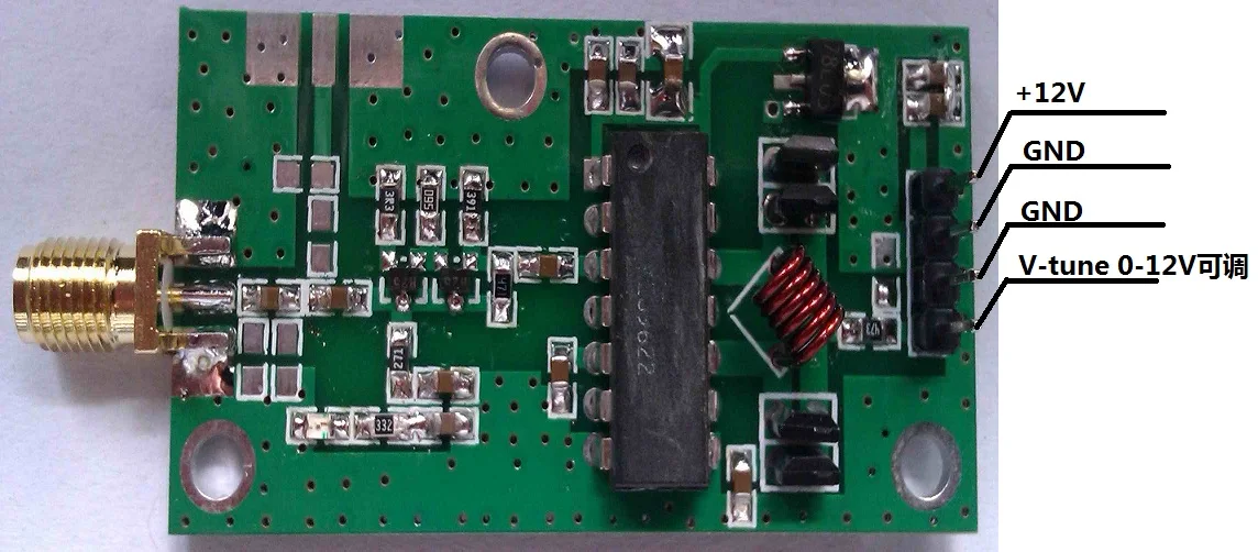 30-70 МГц VCO генератор радиочастотного сигнала, управляемый напряжением, широкополосный генератор сигналов VCO 10dBm