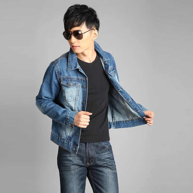 mens cropped denim jacket